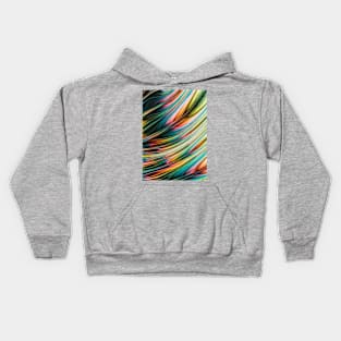 Wild Feather. Colorful Abstract Art Design Kids Hoodie